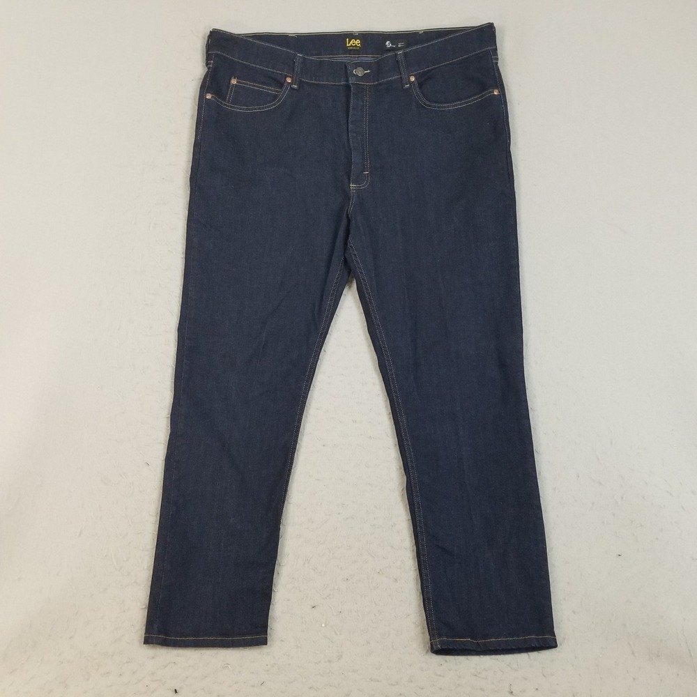 Lee Jeans Mens 40x30‎ Indigo Regular Fit Cone Denim S-Gene Stretch 2009541